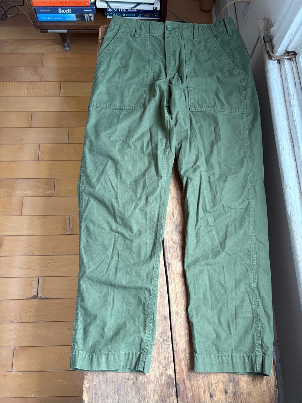 Woman Olive Green Utility Pants